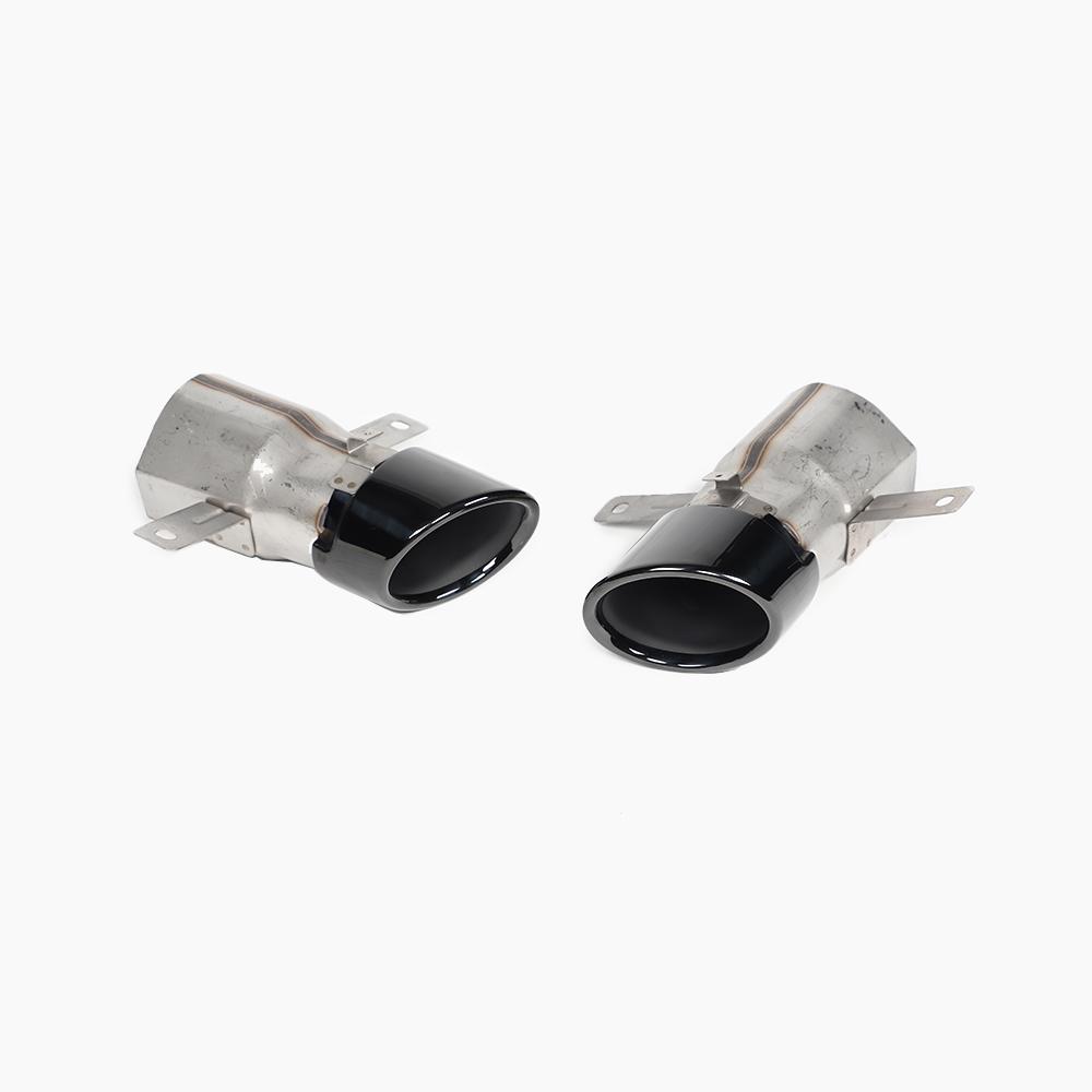 Gloss Black Tail Pipe for MERCEDES-BENZ A-Class W177 A35 Hatchback (2018+) front view