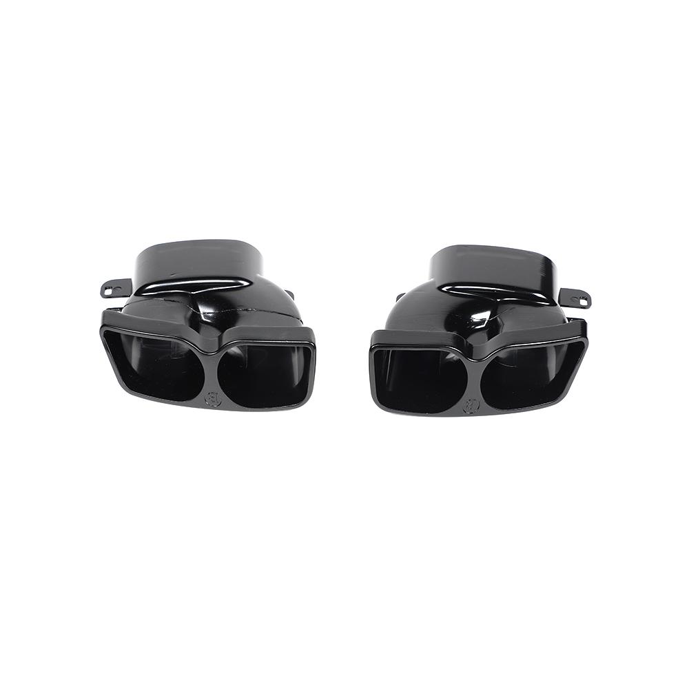 Gloss Black Tail Pipe for MERCEDES-BENZ C-Class W205 Sedan (2014-2021) front view
