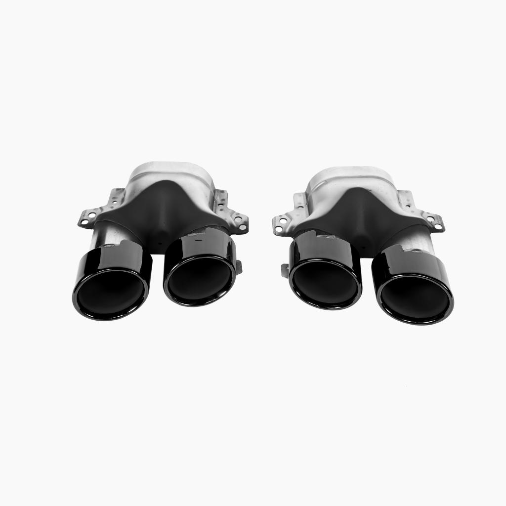 Gloss Black Tail Pipe for MERCEDES-BENZ E-Class E53 W213 Sedan (2016-2023) front view