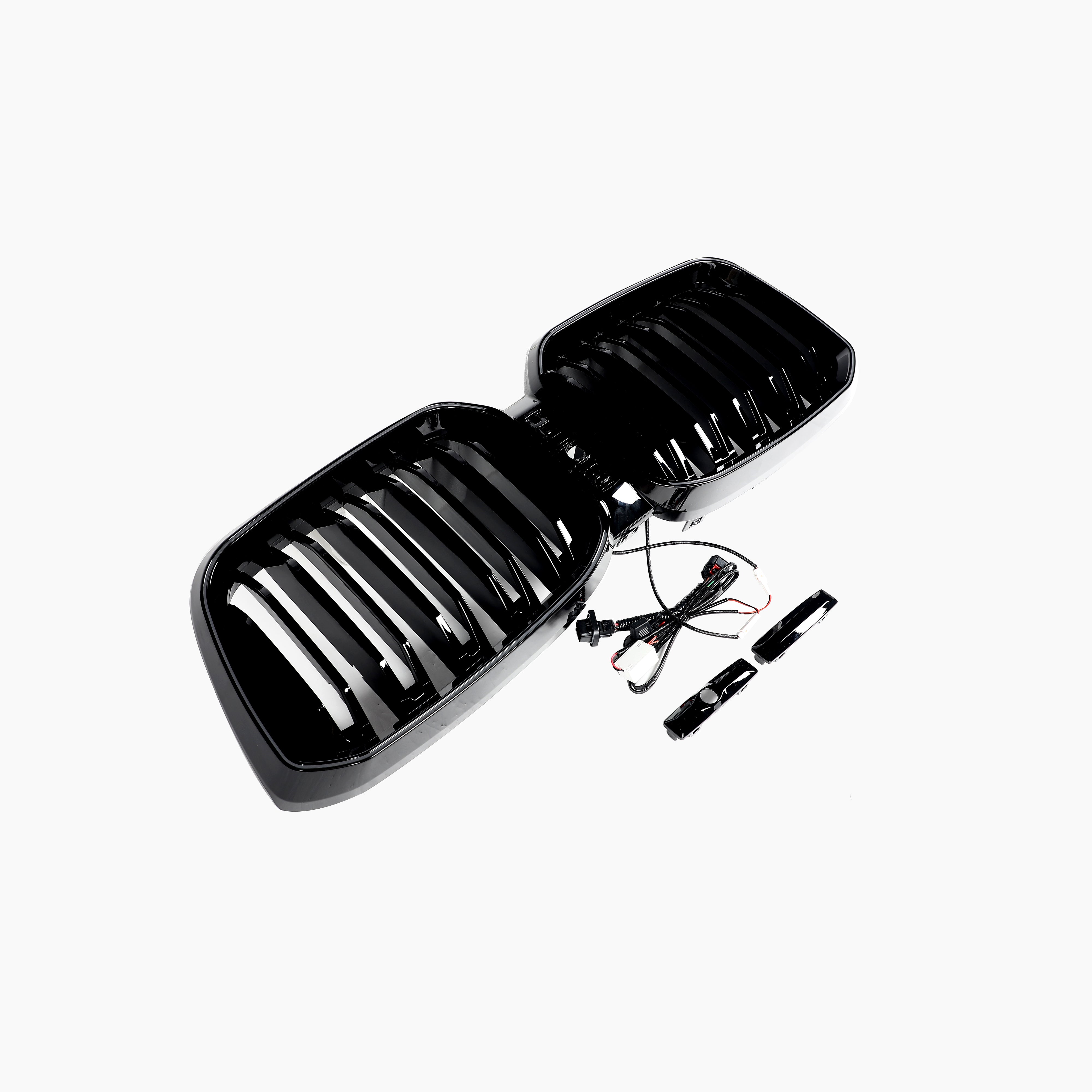 Dual Slat Gloss Black LED Front Grille for BMW X3 G01 LCI (2021-2024)