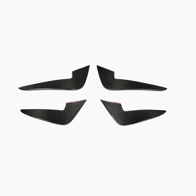 BMW M2 F87 AC Style Carbon Fiber Front Canards - front view