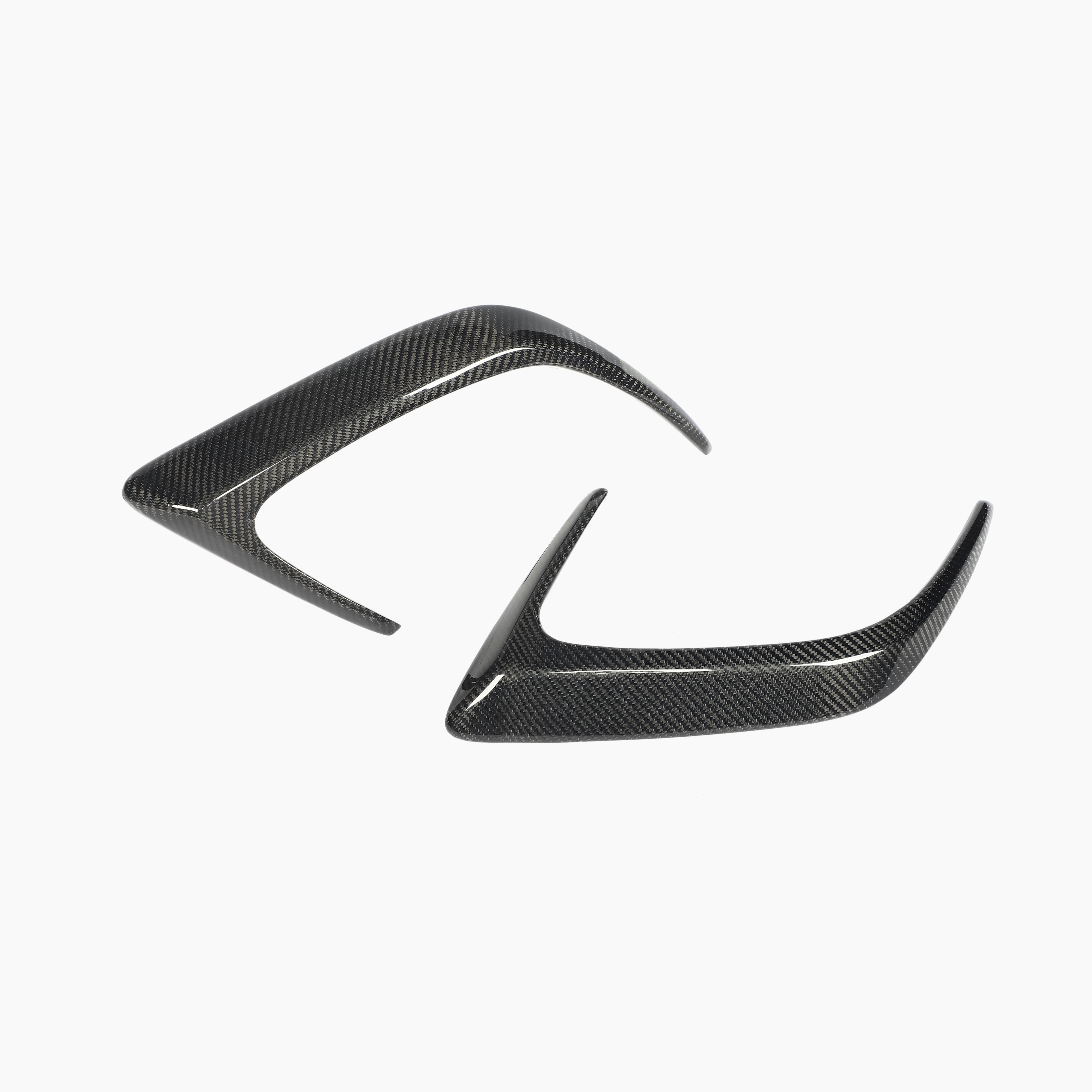 ST Style Carbon Fiber Rear Canards For Mercedes Benz C Class C63 AMG W205 Pre-Facelift 2015-2018