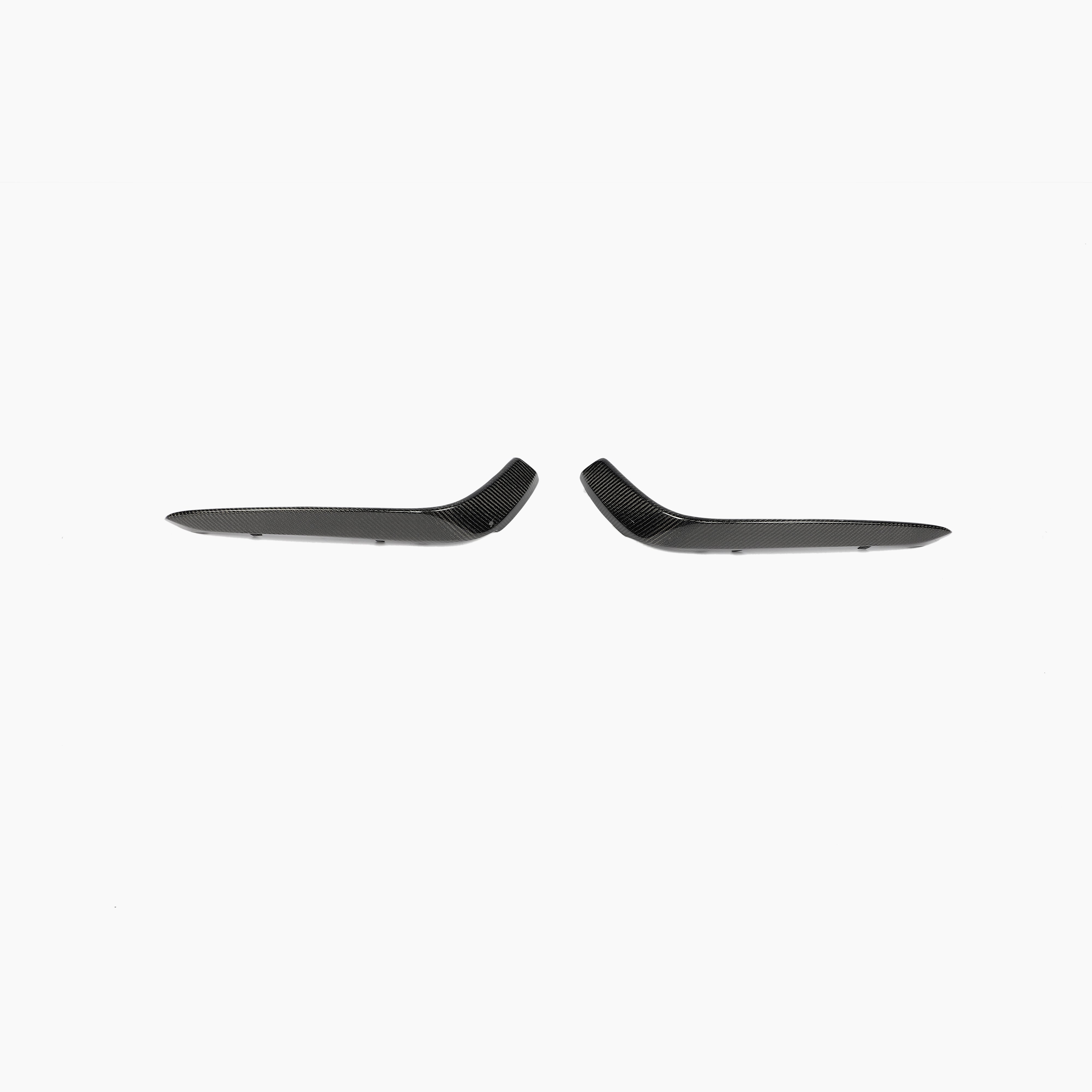 Mercedes-Benz C Class W205 C205 C63 Carbon Fiber Front Bumper Canards - front view