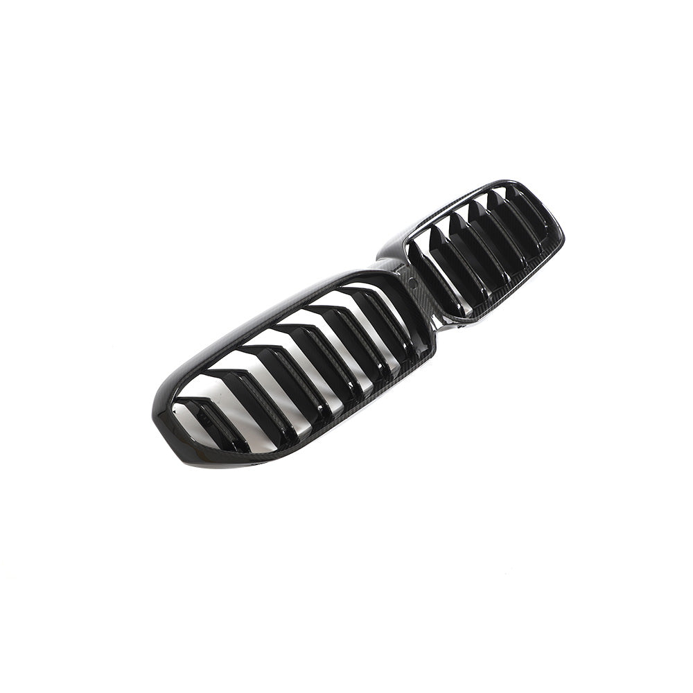 ST Style Carbon Fiber Dual Slat Front Grille for BMW 5 Series G30 G31, F90 M5 LCI (2020–2023)