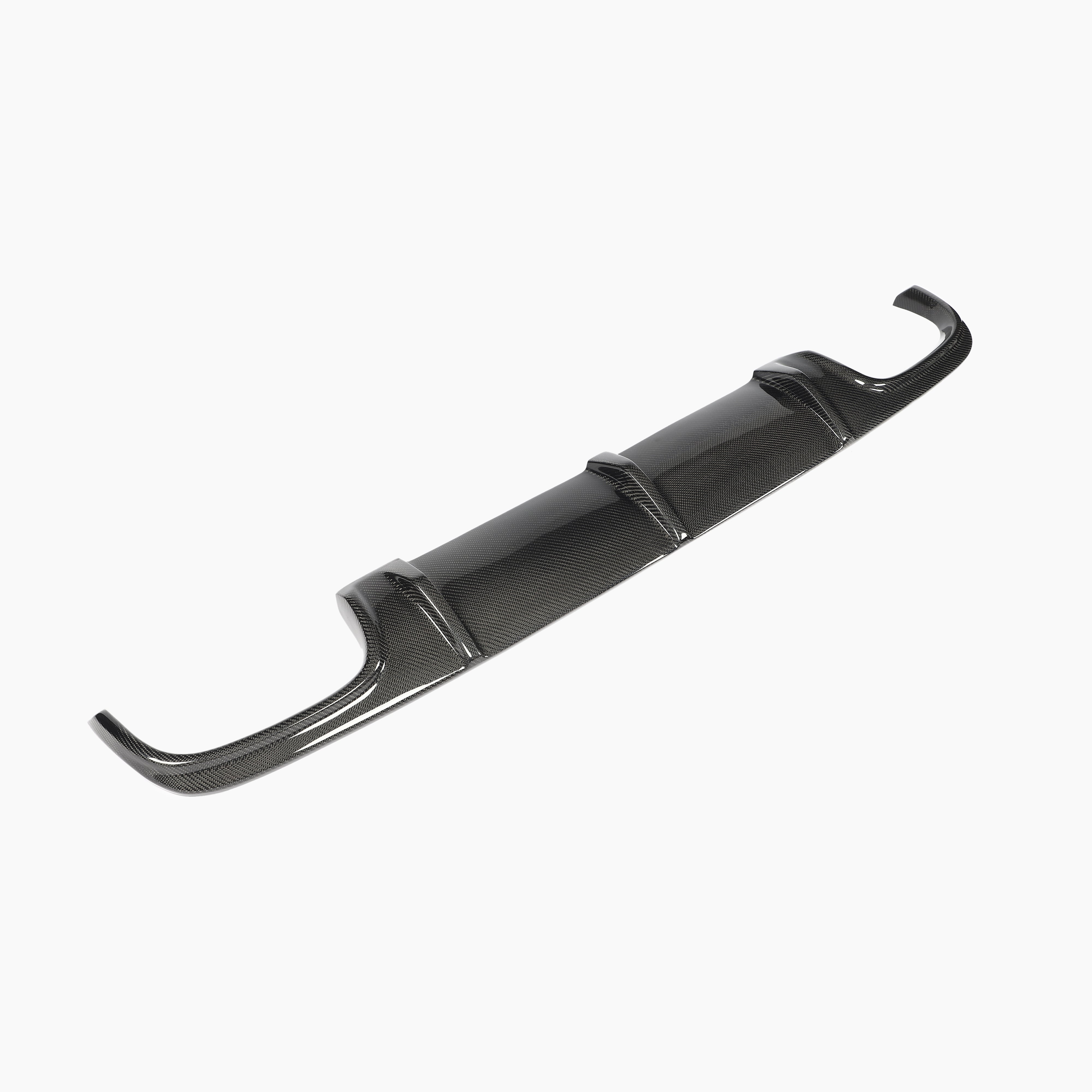 Mercedes Benz W211 E55 AMG Sedan Carbon Fiber Rear Bumper Diffuser - side view