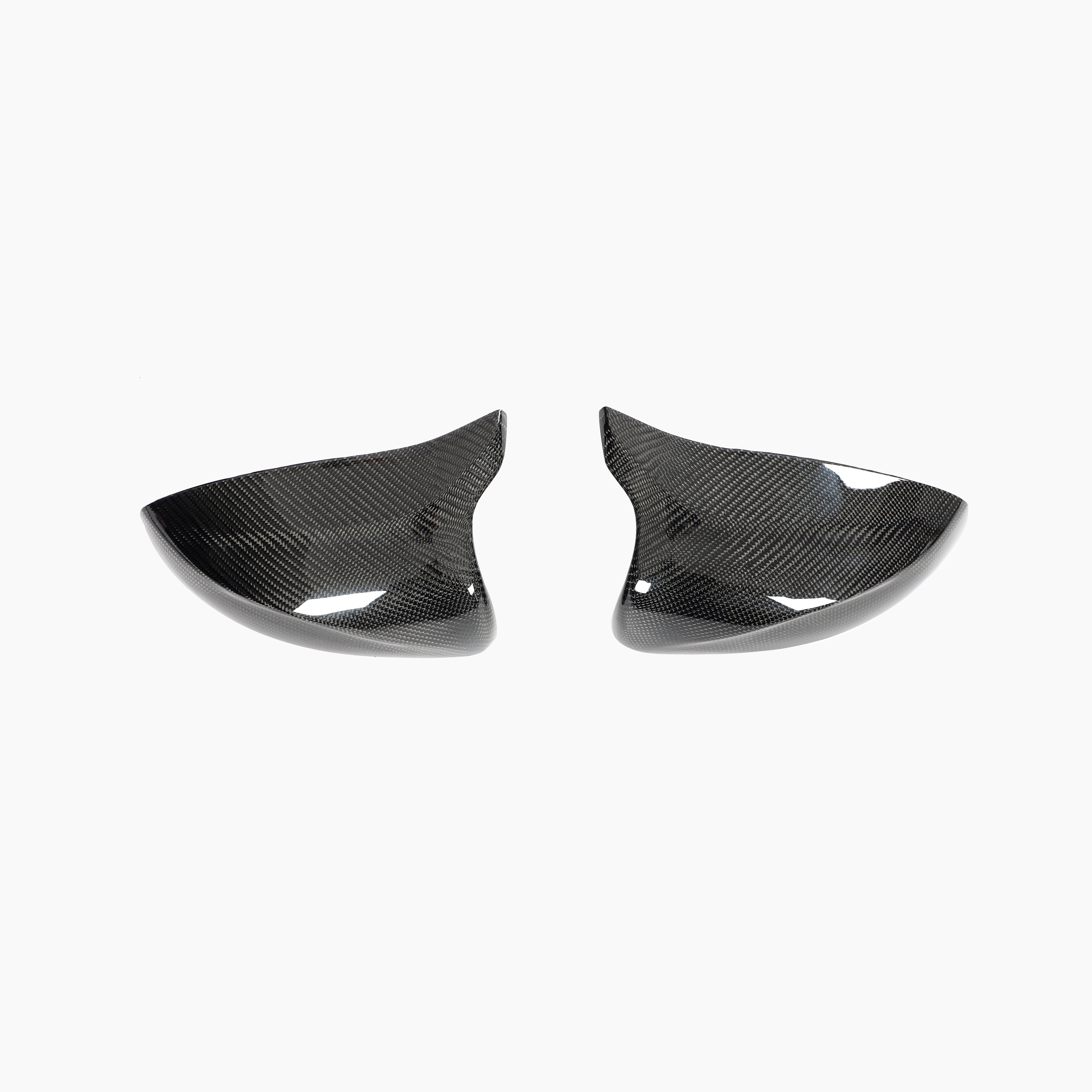 Audi A3 8V 8.5V ST Style Carbon Fiber Mirror Caps - front view