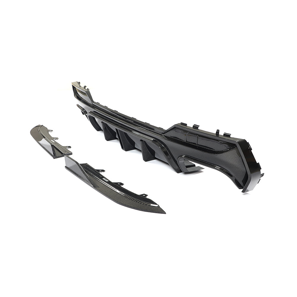 ST Style Carbon Fiber Rear Diffuser With Splitter for BMW 4 Series G22 G23 M Sport (2021+)