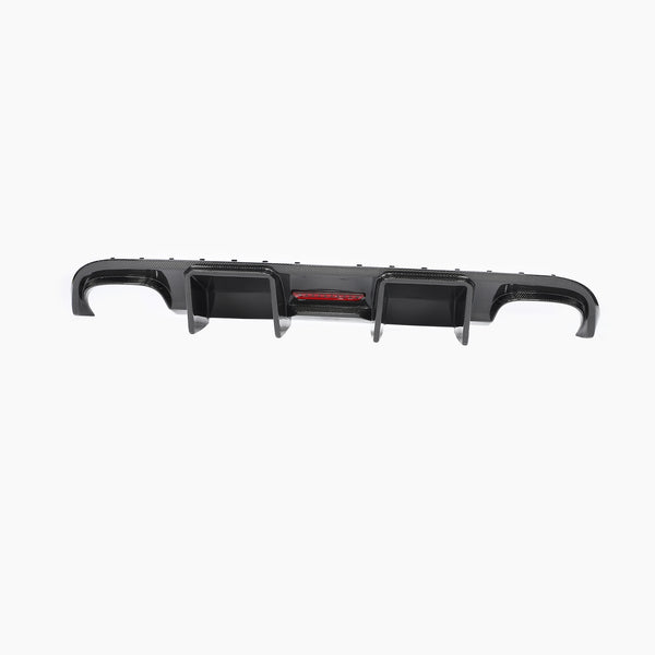 Cabral Style Carbon Fiber Rear Diffuser with LED light For Audi S4 Sedan 4-Door(2008-2012)