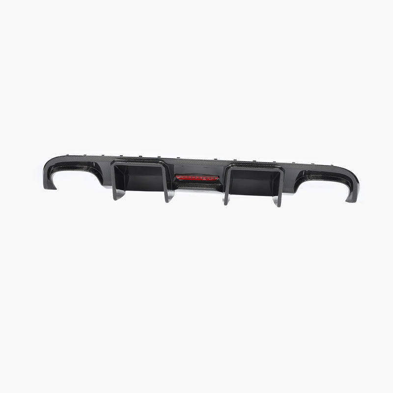 Cabral Style Carbon Fiber Rear Diffuser with LED light For Audi S4 Sedan 4-Door(2008-2012)