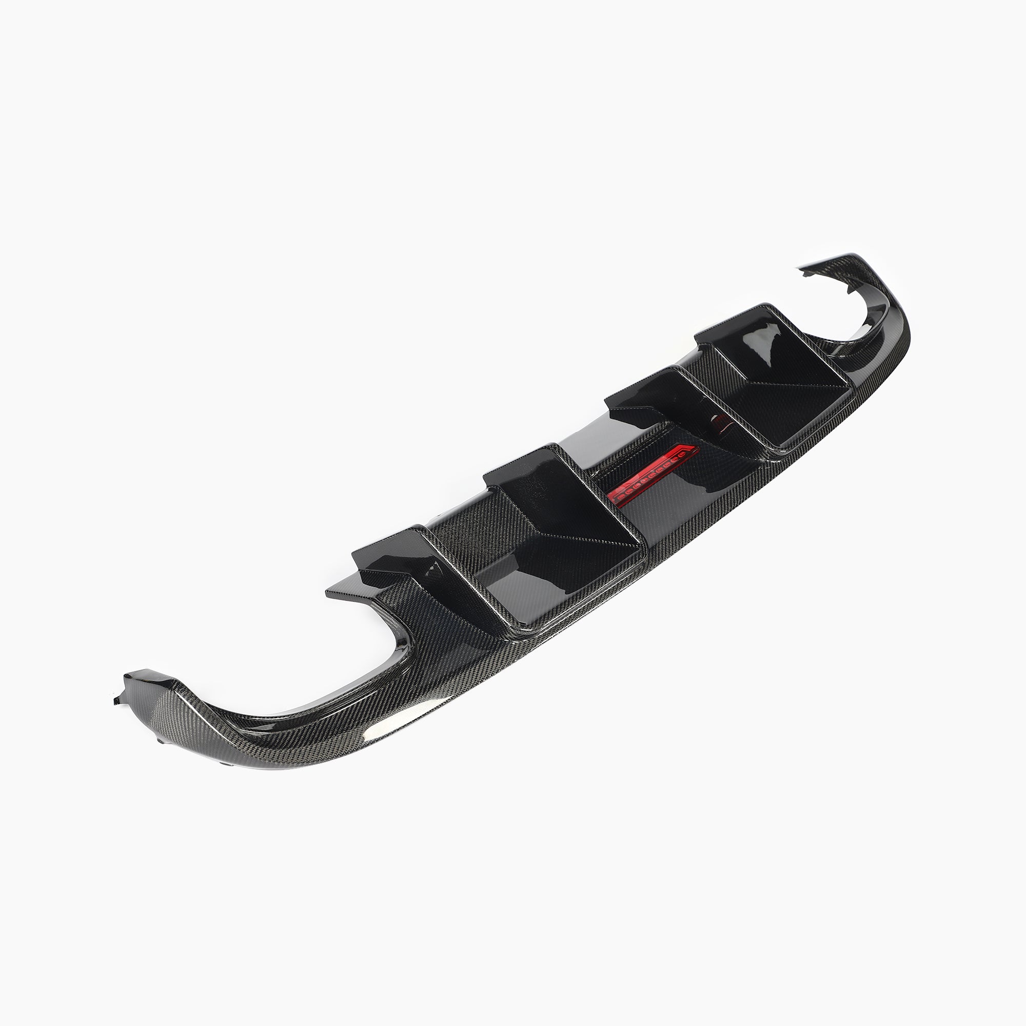 Cabral Style Carbon Fiber Rear Diffuser with LED light For Audi S4 Sedan 4-Door(2008-2012)