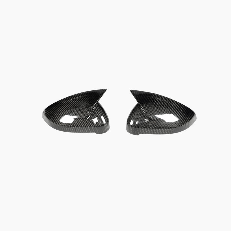 Audi A4/S4 B9 Pre-LCI/B9.5 LCI ,RS4 B9.5 ST Style Carbon Fiber Mirror Caps - front view