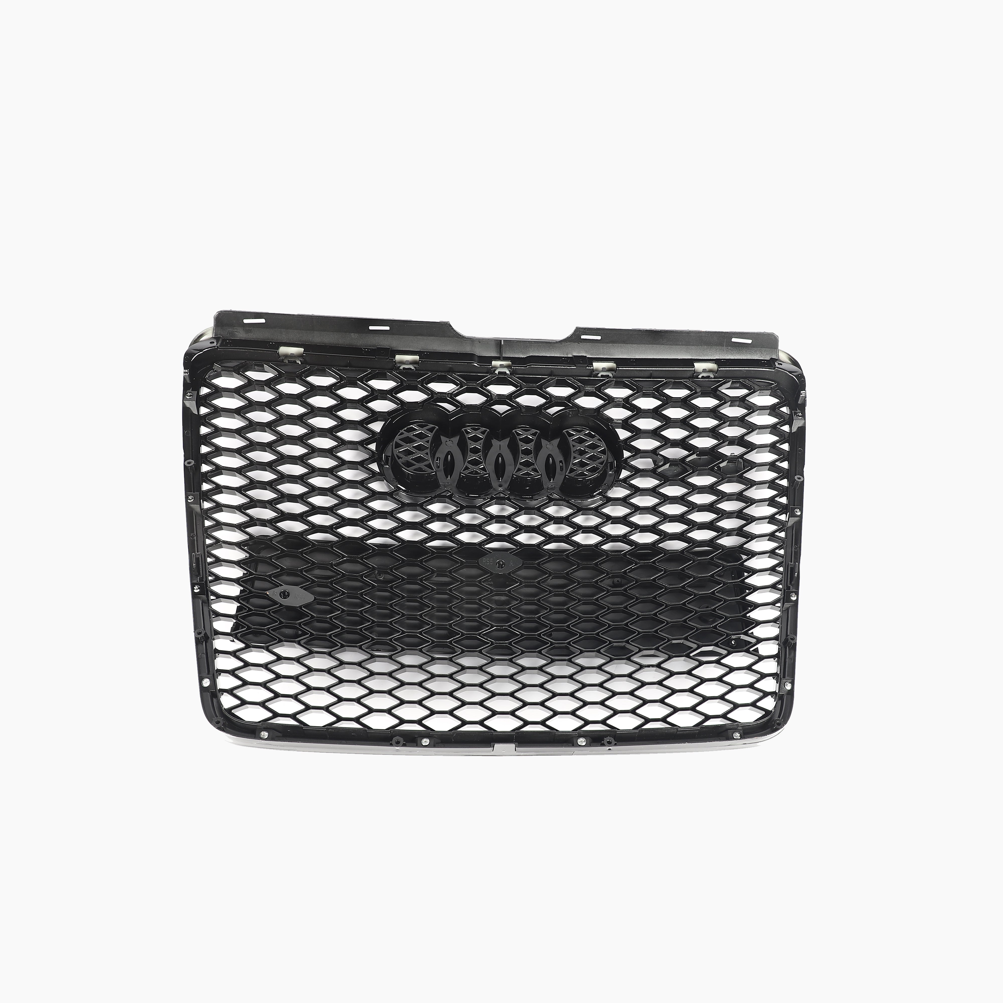 Black without radar hole grille For Audi A6 C6 Facelift(black frame+black grid+electroplated mark)(2009–2011)