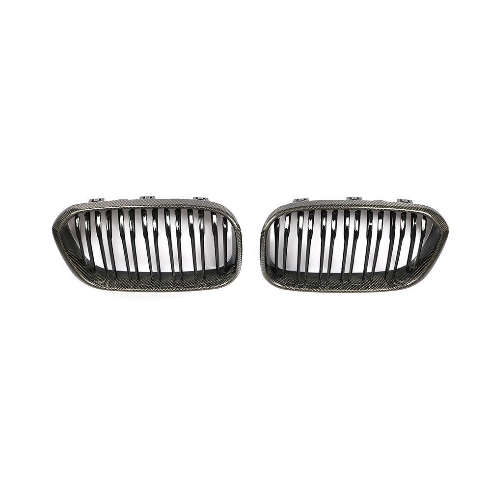 BMW 1 Series F20, F21 LCI   Style Carbon Fiber Dual Slat Kidney Grille