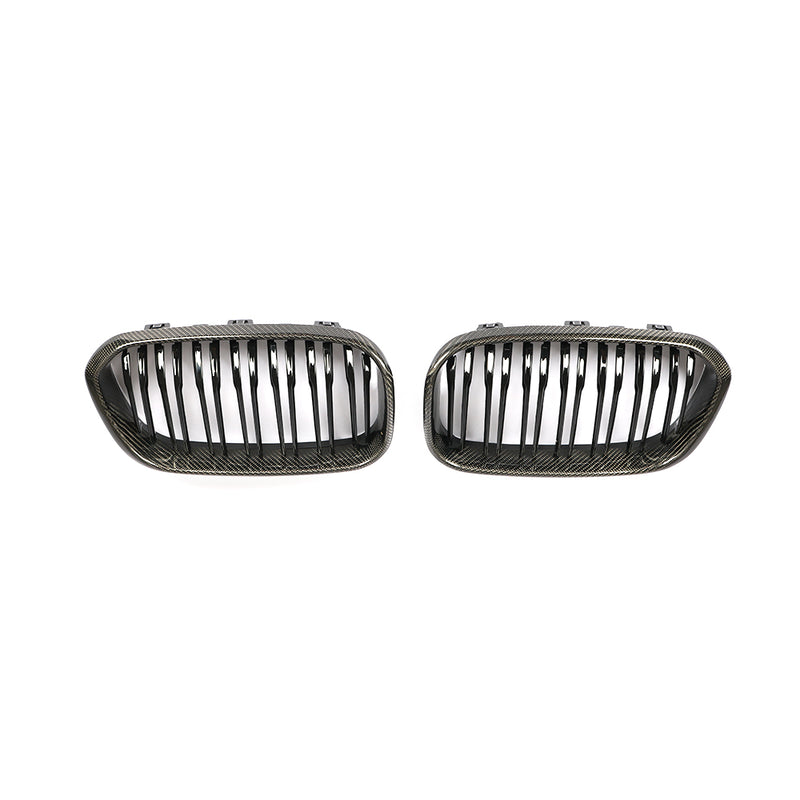 BMW 1 Series F20, F21 LCI   Style Carbon Fiber Dual Slat Kidney Grille