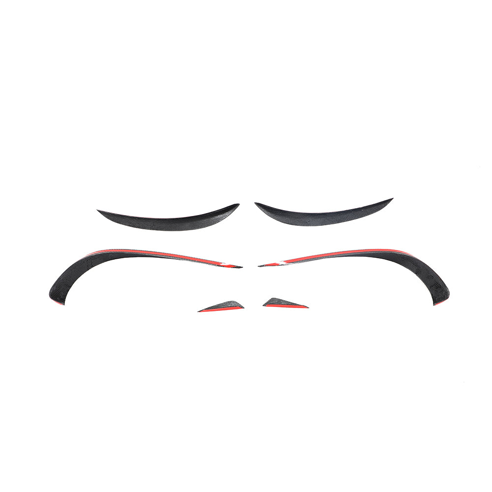 ST Style Carbon Fiber Front Bumper Splitter Canards for Mercedes Benz CLS C218 Facelift (2015–2017)