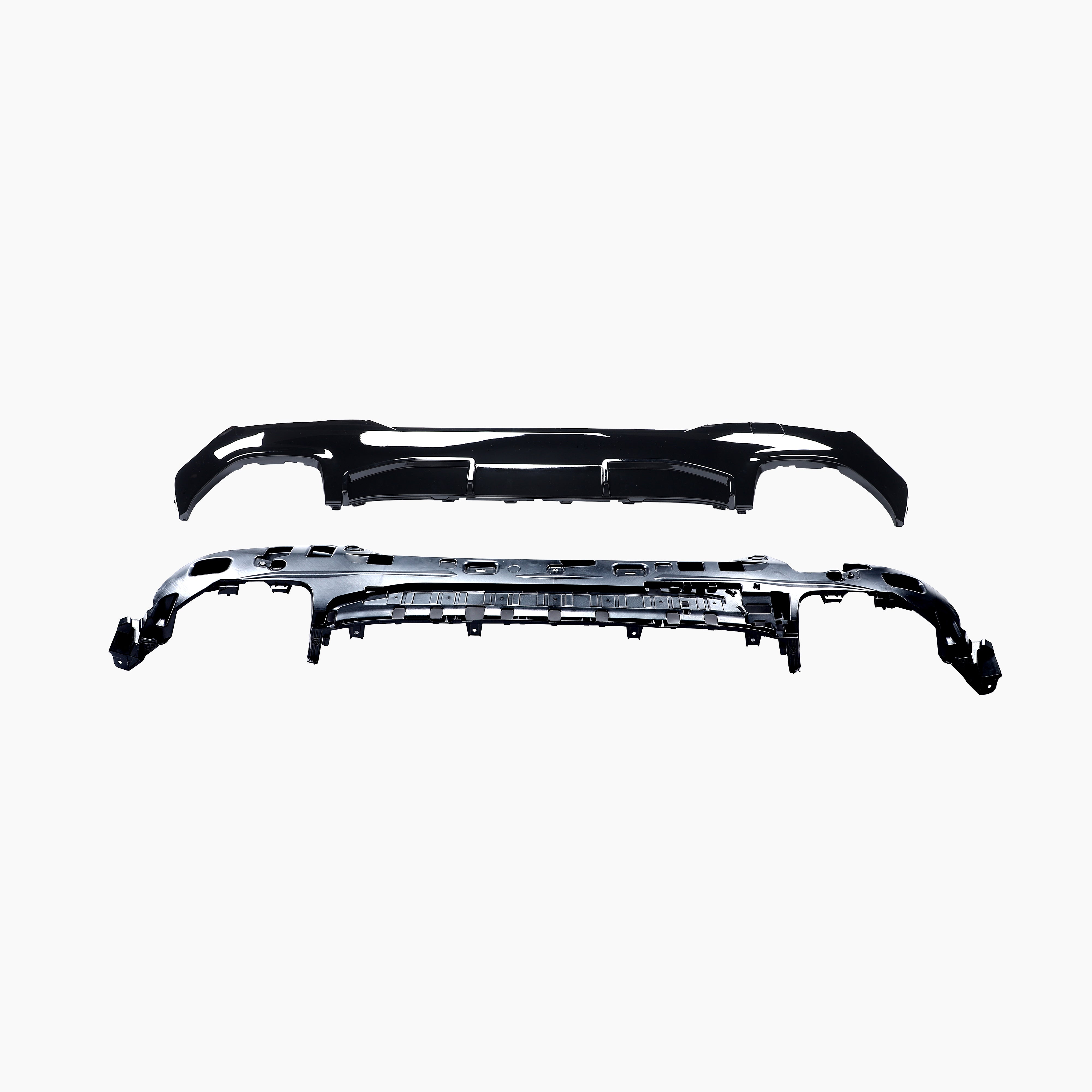 MP Style Gloss Black Diffuser for BMW 4 Series G22(2021+)(Double Dual Out)