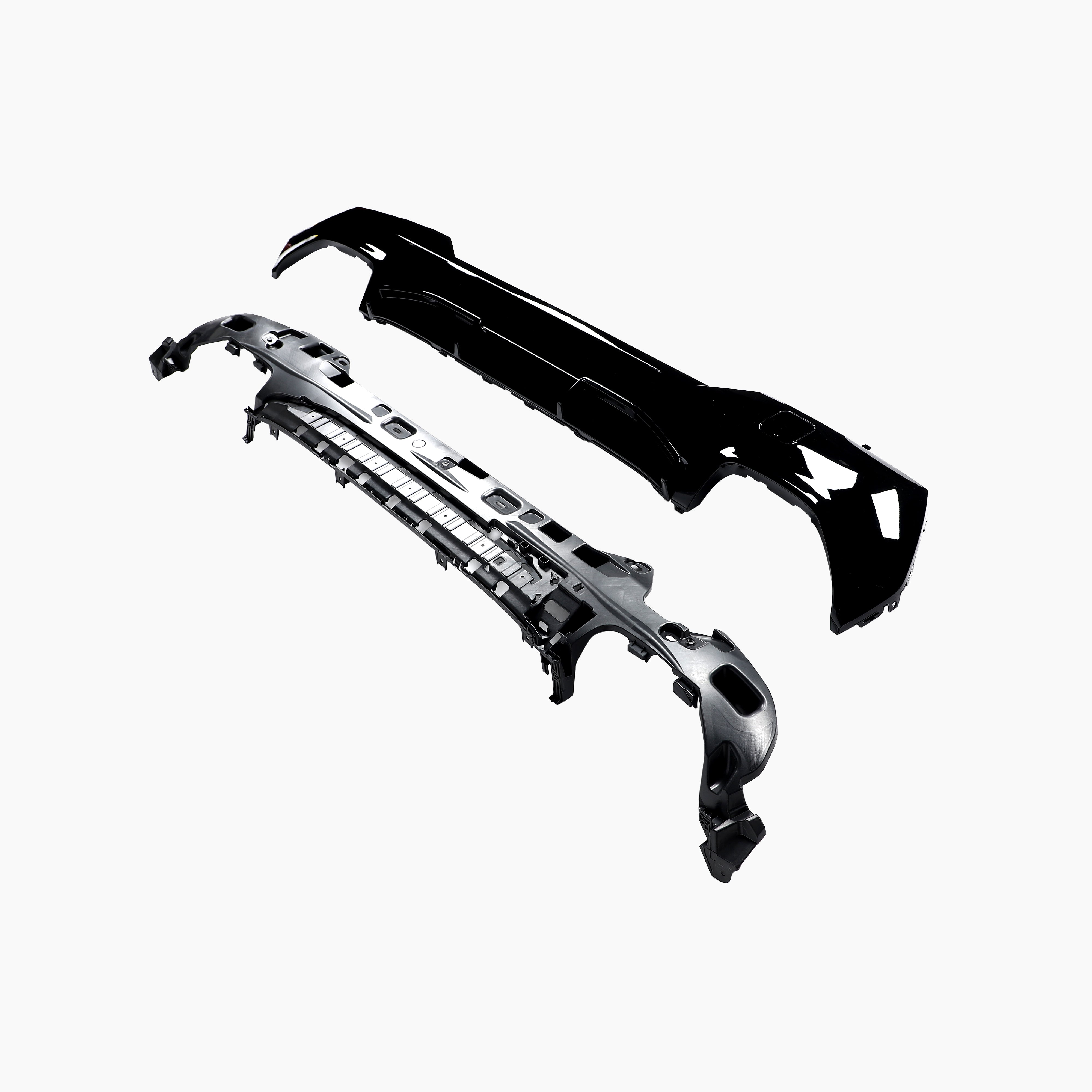 MP Style Gloss Black Diffuser for BMW 4 Series G22(2021+)(Double Dual Out)