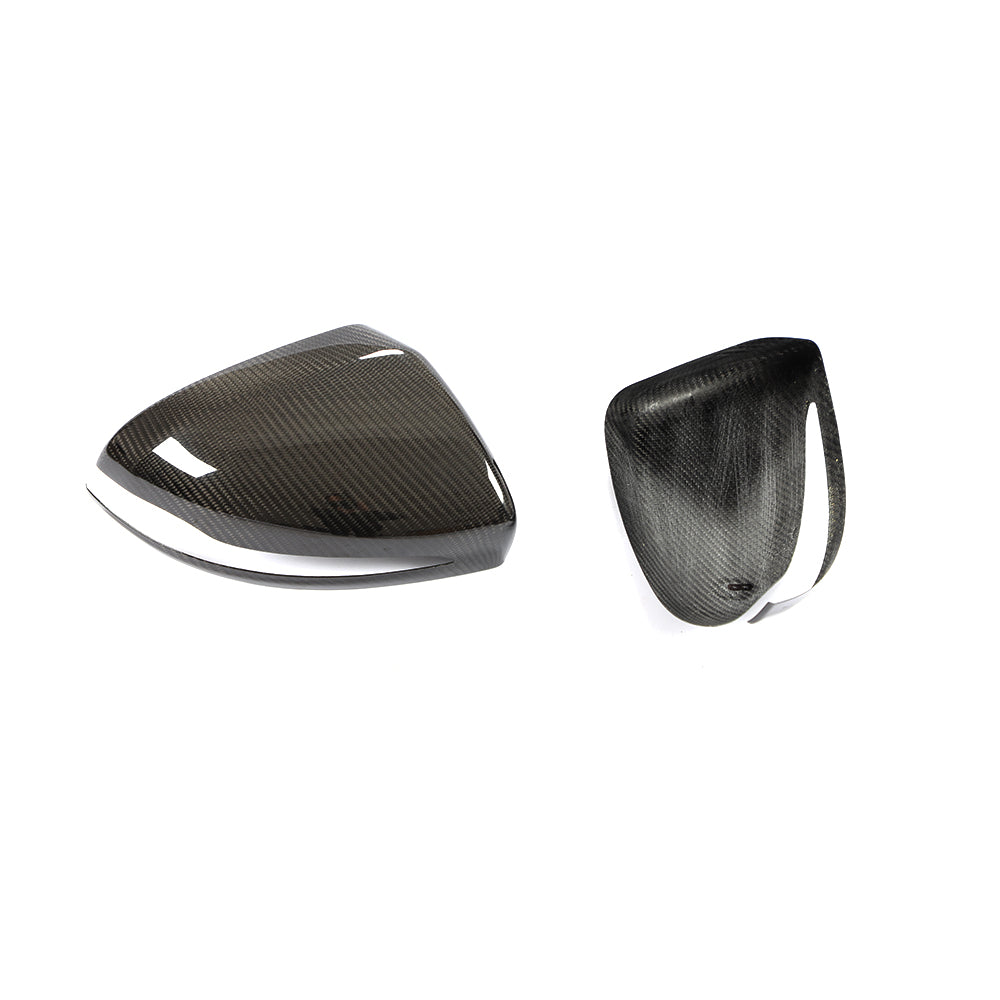 Carbon Fiber ADD ON Side Rearview Mirror Cap Cover Trim for RHD Mercedes Benz C/E/S class universal 15-19