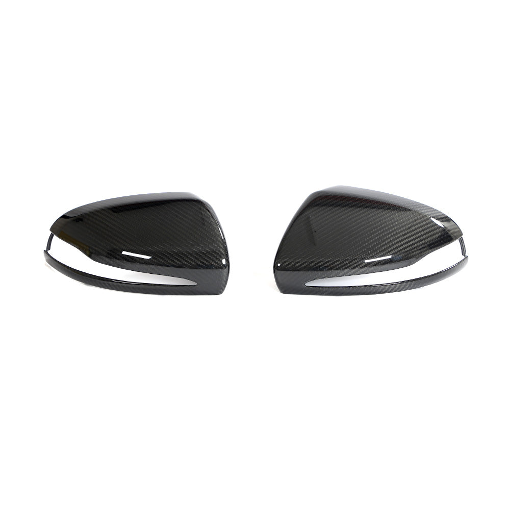 Carbon Fiber REPLACEMENT Side Rearview Mirror Cap Cover Trim for LHD Mercedes Benz C/E/S class universal 2014-2021