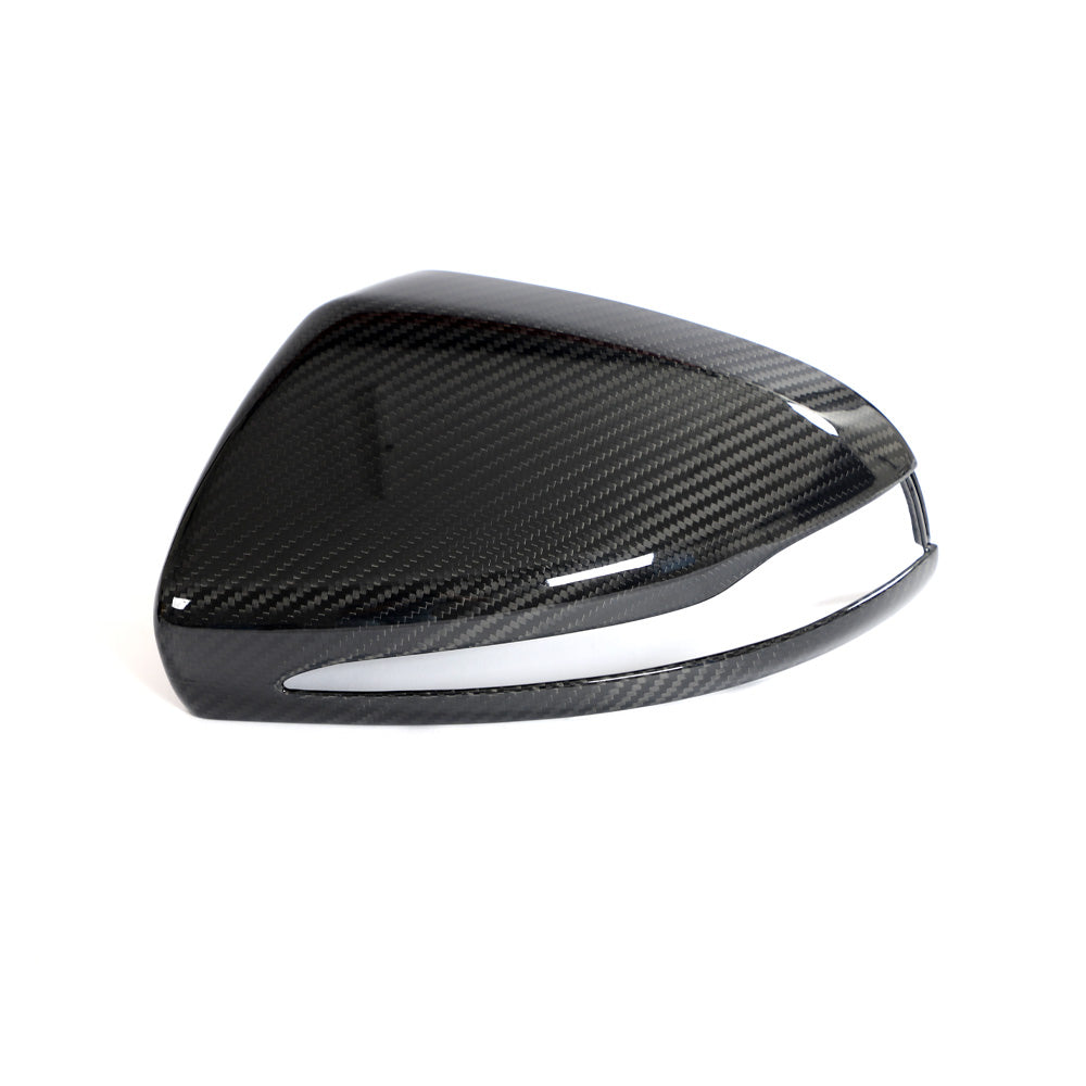 Carbon Fiber REPLACEMENT Side Rearview Mirror Cap Cover Trim for LHD Mercedes Benz C/E/S class universal 2014-2021