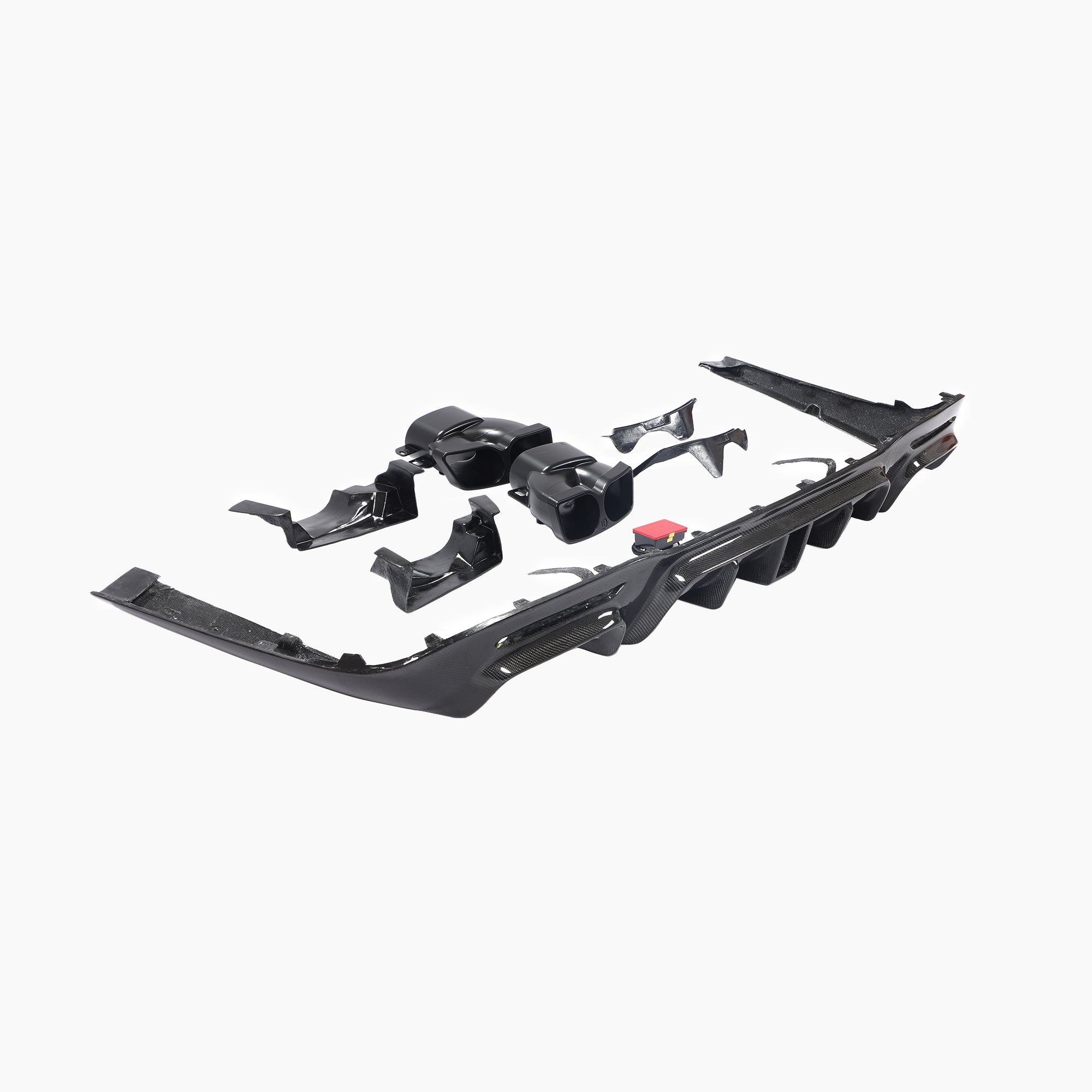 B Style Carbon Fiber Rear Diffuser For Mercedes Benz S‑Class W222 Facelift (2018–2020)