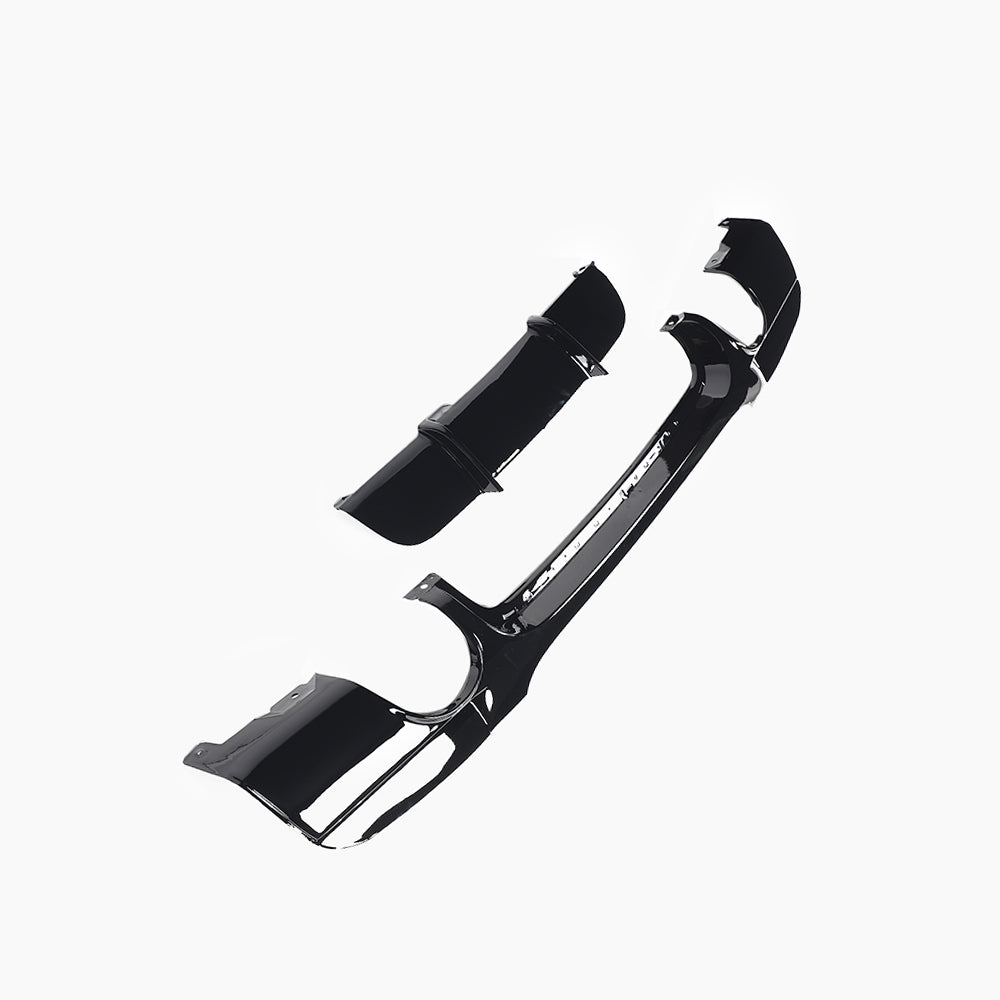 MP Style Gloss Black Diffuser for BMW 3 Series E90 (2005-2008)(Double Single Out)