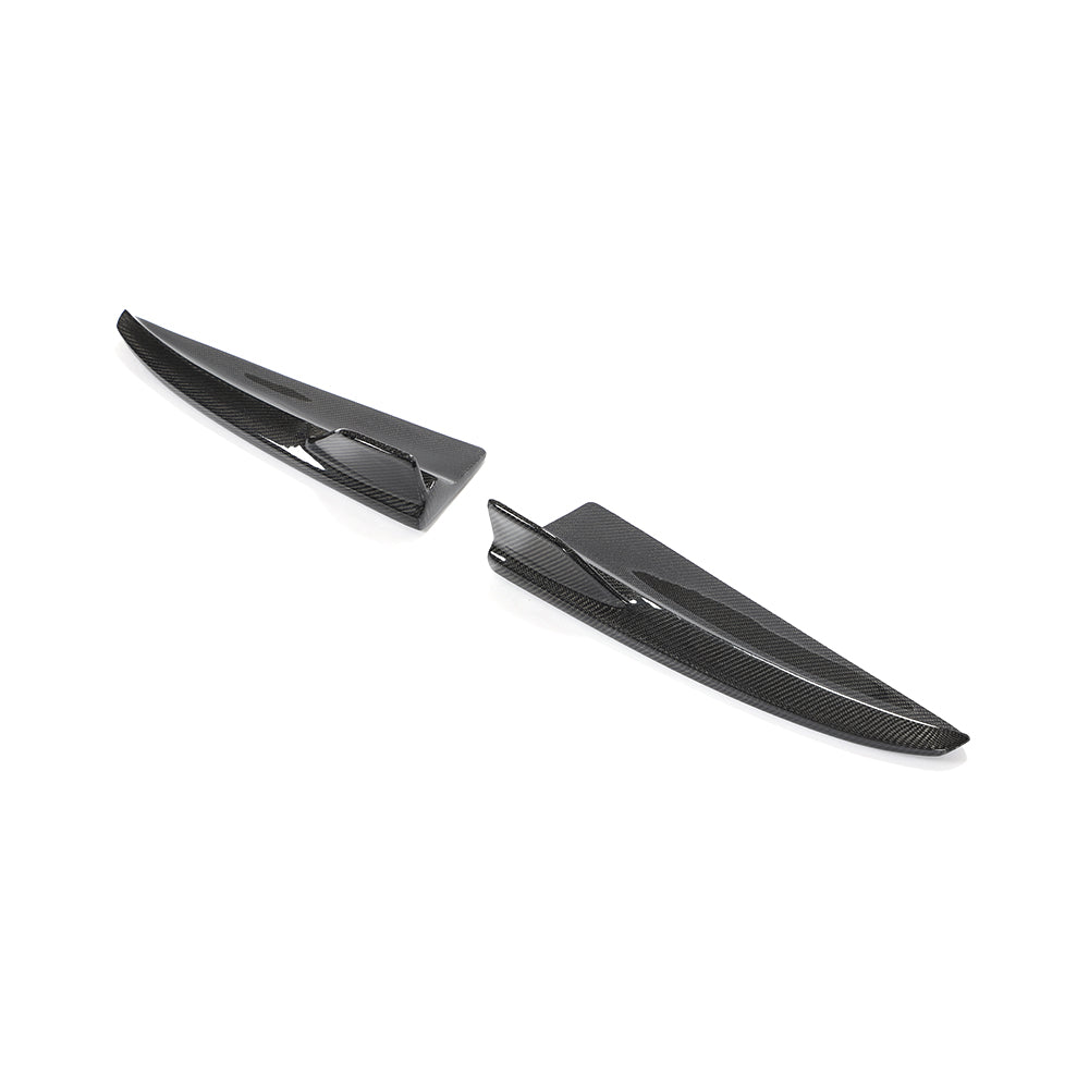 Carbon Fiber Rear Bumper Lip Splitters Aprons Flaps for Mercedes Benz C class W205 C63 AMG sedan (2014-2018)