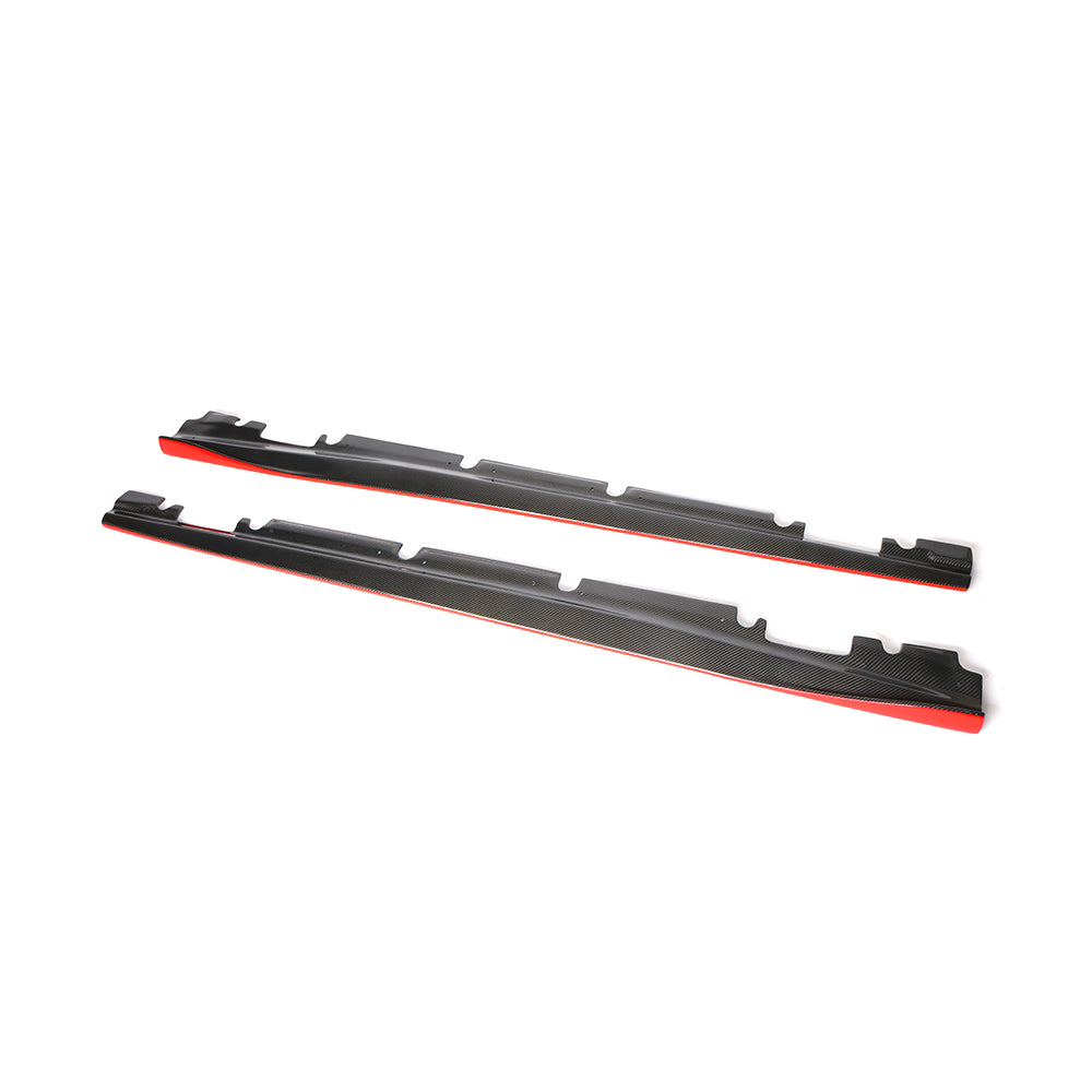 Revozport Style Carbon Fiber Side Skirts for Mercedes Benz A-Class W176 Sport/A45 AMG, CLA C117 Sport/CLA 45 AMG (2012-2019)
