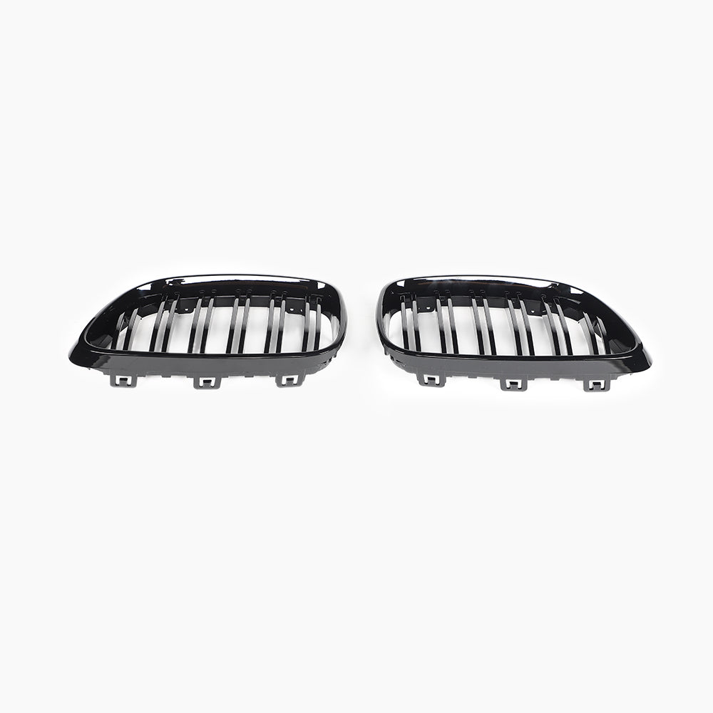 Dual Slat Gloss Black Front Grille For BMW 2 Series F22 Coupe F23 Convertible (2014–2021)