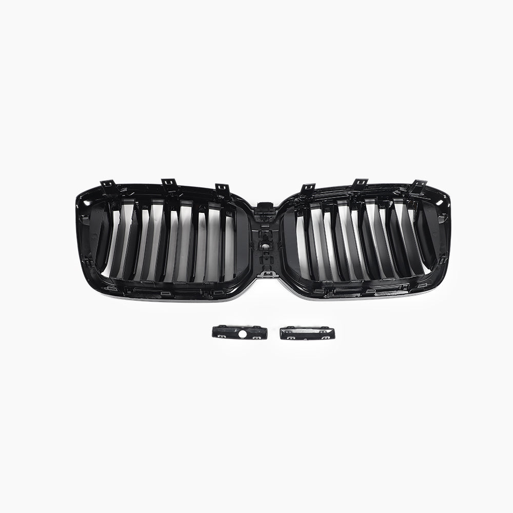 Dual Slat Gloss Black Front Grille for BMW X3 G01 LCI (2021-2024)