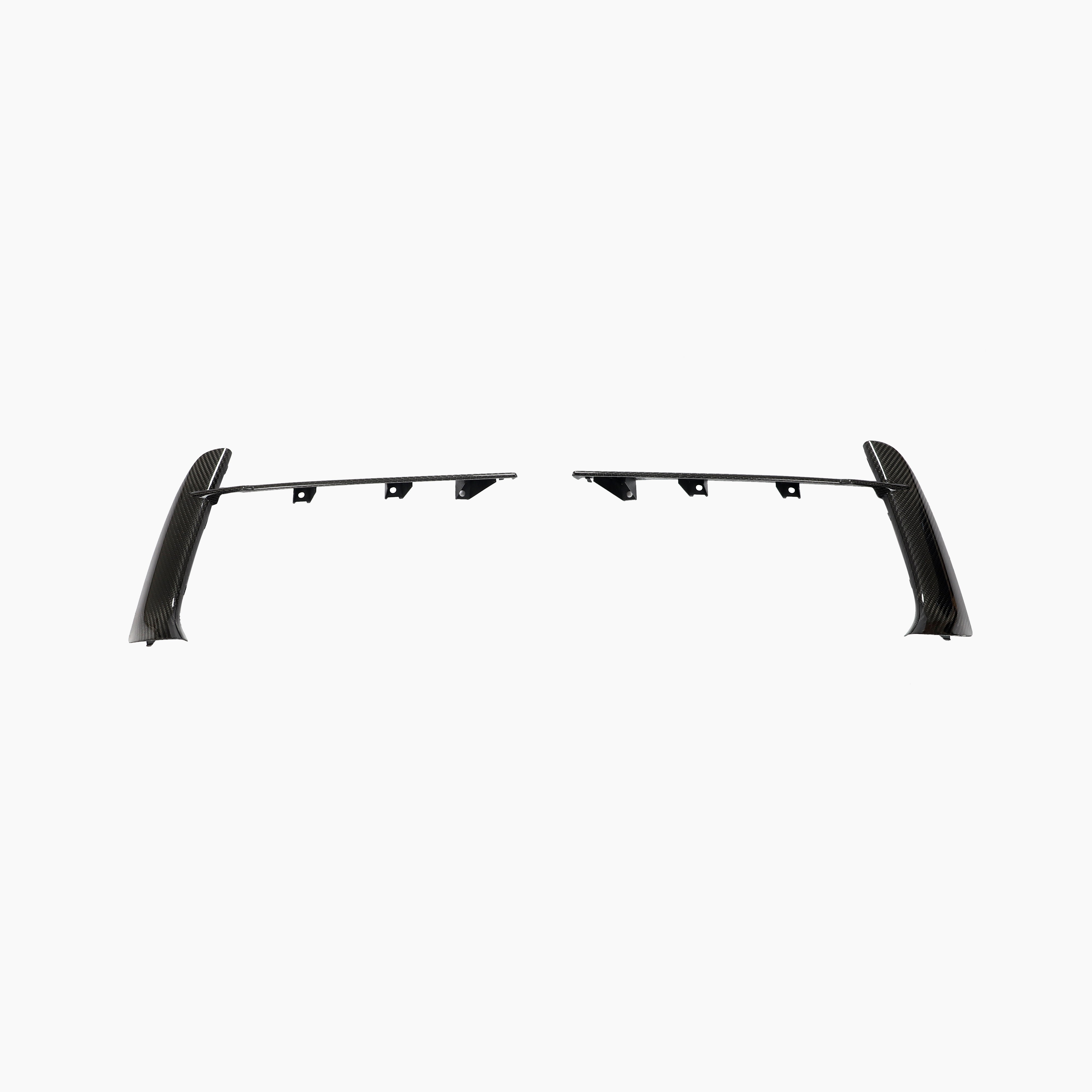Chevrolet Corvette C8 Replacement Style Carbon Fiber Front Bumper Canards  - front view