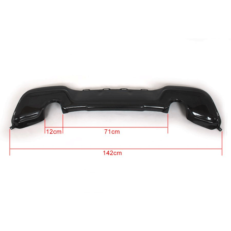 Performance Style Carbon Fiber Rear Diffuser for BMW 1 Series F20, F21 Pre-LCI M-Sport M135i – Dual Exit (2011-2015)