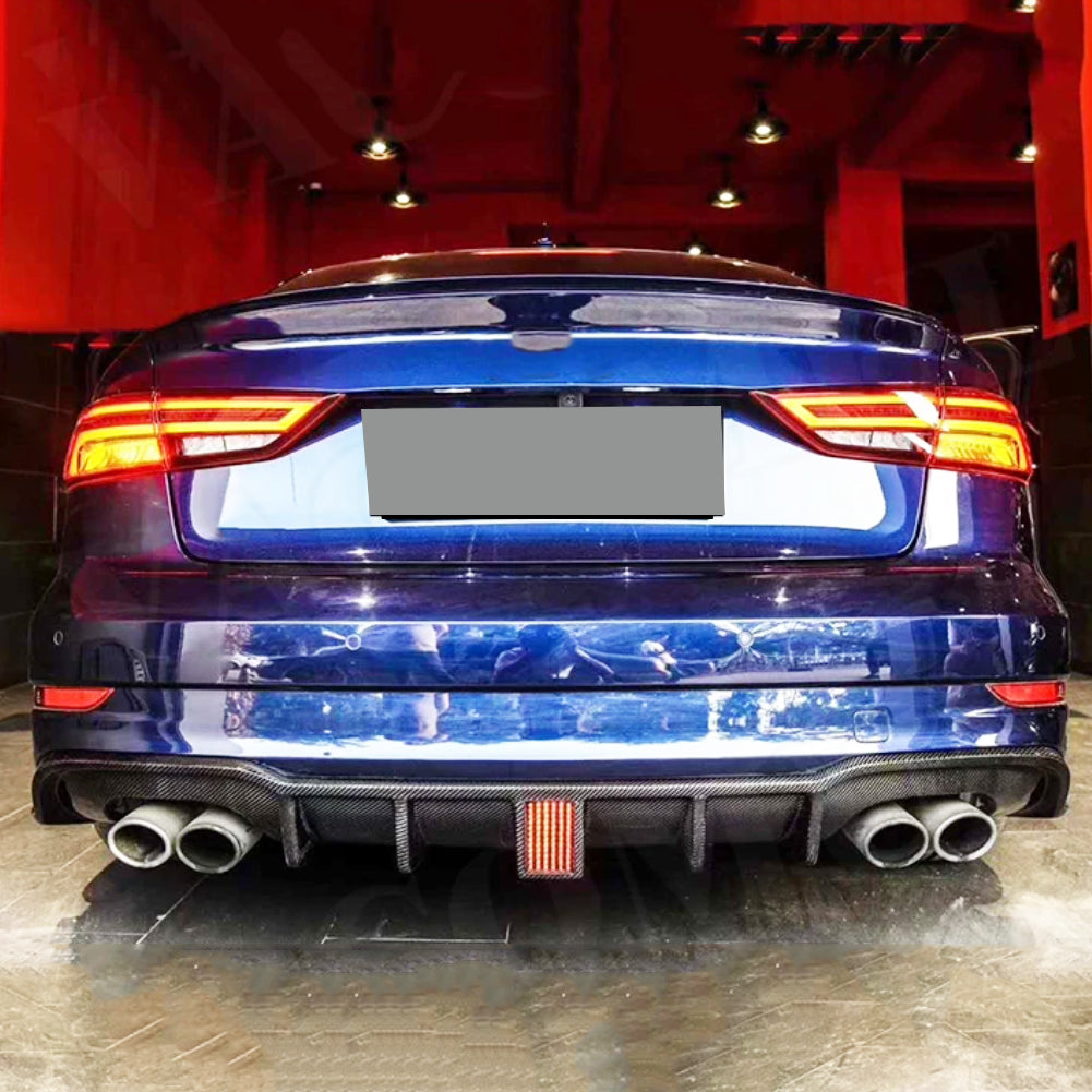 ST Style Carbon Fiber Rear Diffuser for Audi A3 Sline/S3 8.5V LCI (2017-2020)