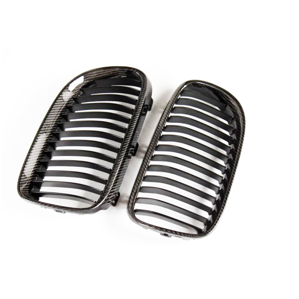 Single Slat Carbon Fiber Front Grille for BMW 3 Series E92 LCI (2010-2013)