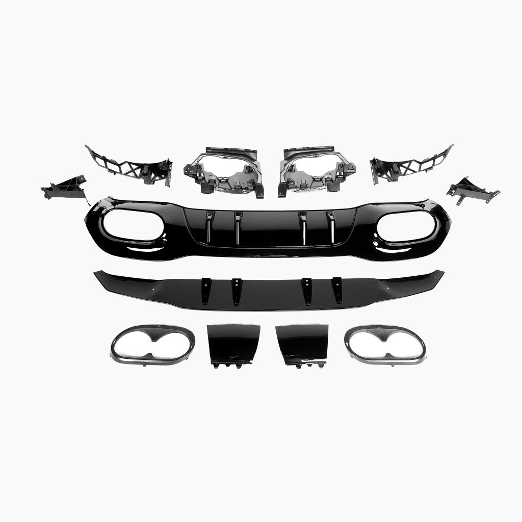 Gloss Black Rear Diffuser for MERCEDES-BENZ A45 AMG W177 Hatchback front review