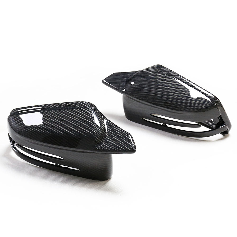 ST Style Carbon Fiber Mirror Covers for Mercedes Benz C63 W204 Facelift 2011-2015