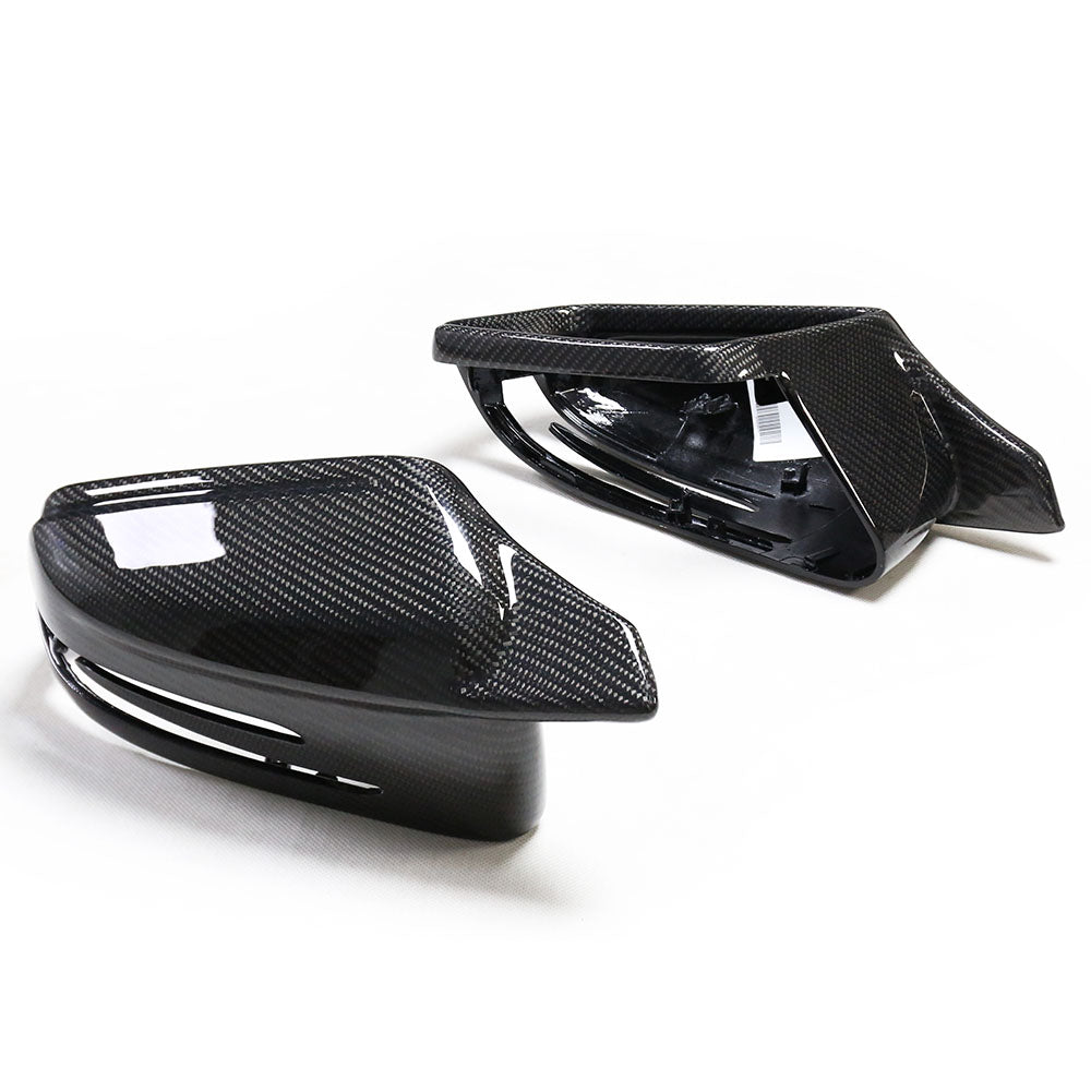 ST Style Carbon Fiber Mirror Covers for Mercedes Benz C63 W204 Facelift 2011-2015