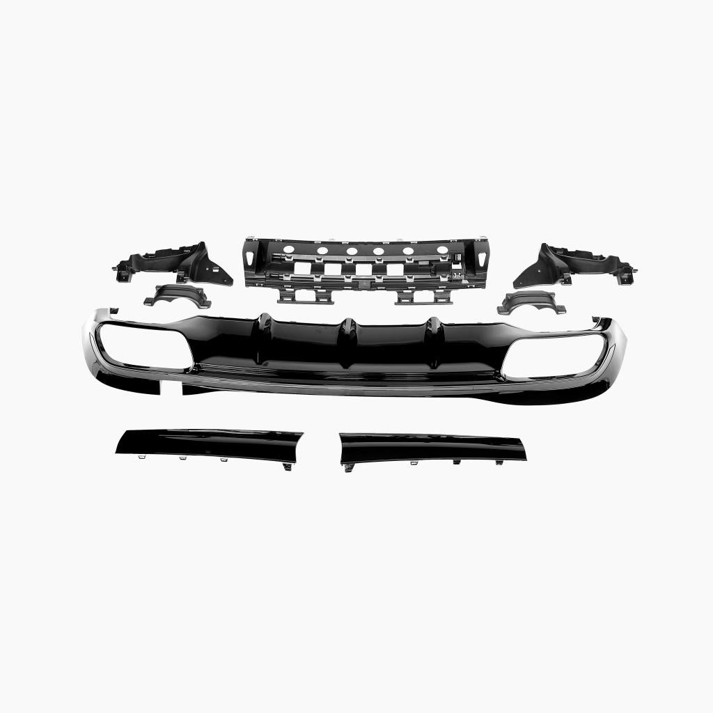Gloss Black Dual Exhaust Rear Diffuser Kit for Mercedes-Benz S-Class W