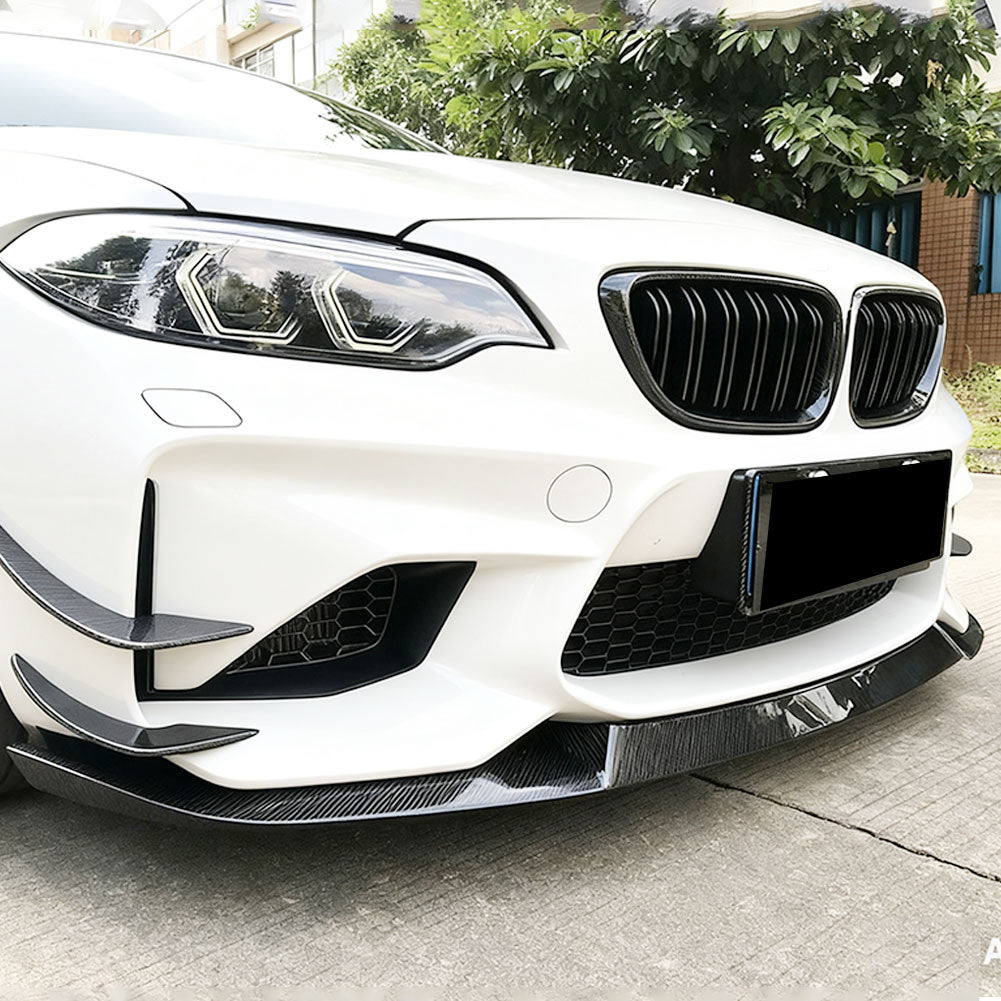 PSM Style Carbon Fiber Front Lip for BMW M2 F87 (2016-2018)