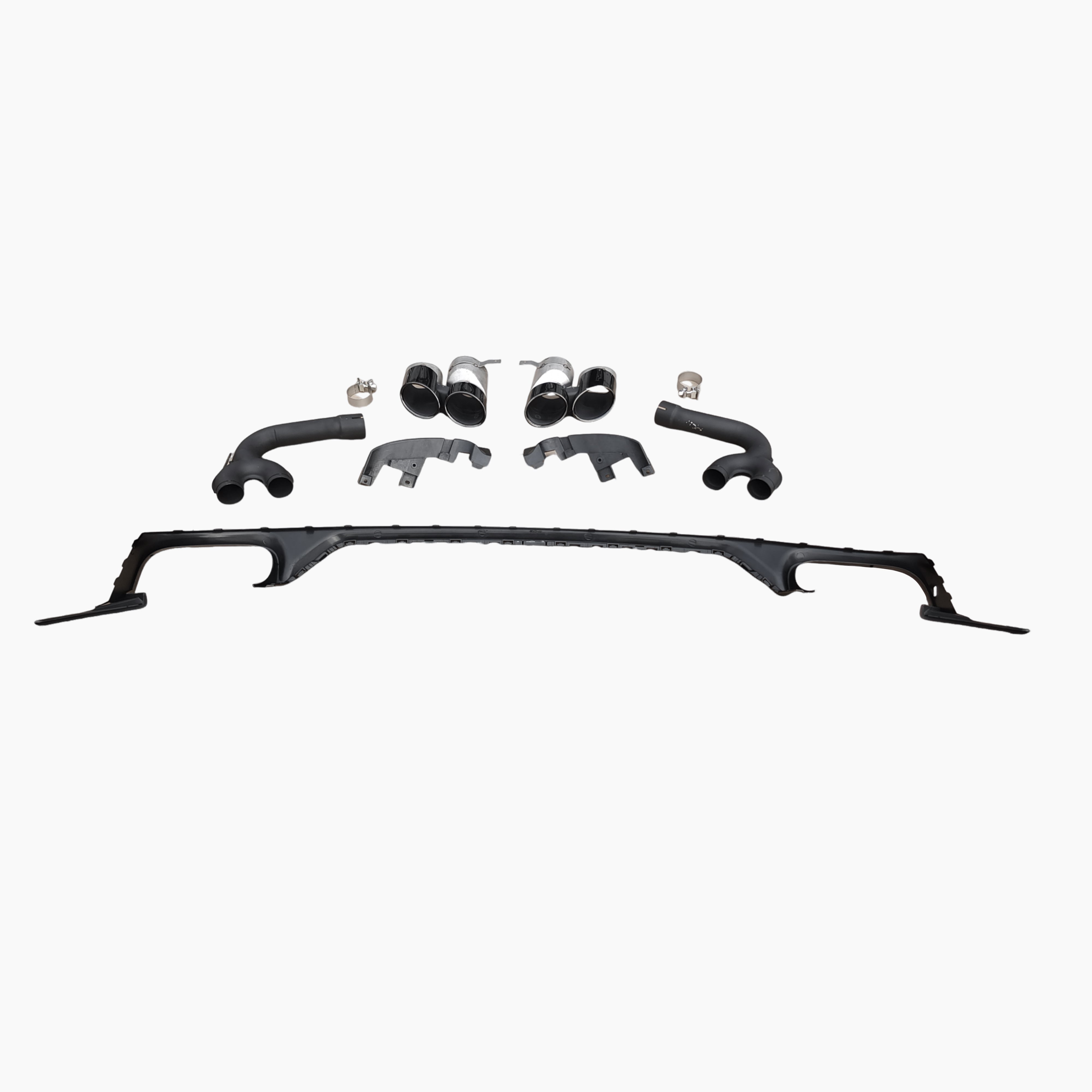 Gloss Black Rear Diffuser Exhaust Tips for Audi Q8 / SQ8 Pre-LCI (2019-2023)