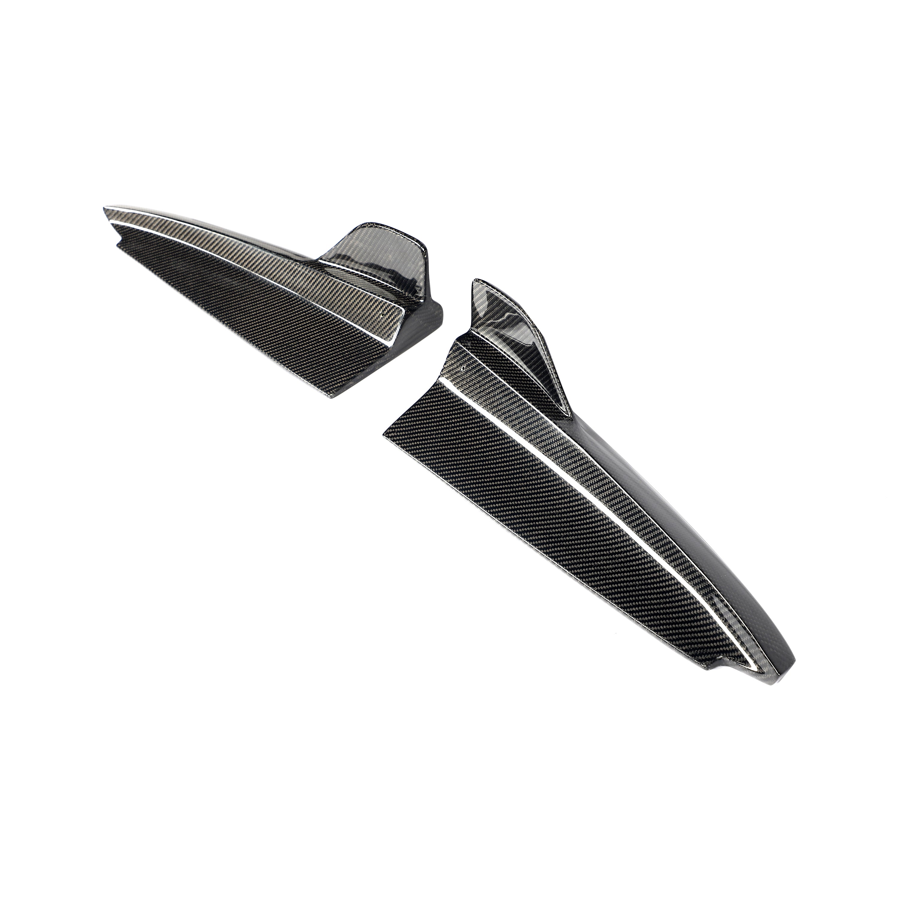 Carbon Fiber Rear Bumper Lip Splitters Aprons Flaps for Mercedes Benz C class A205/C205/C43 AMG (2014-2018)