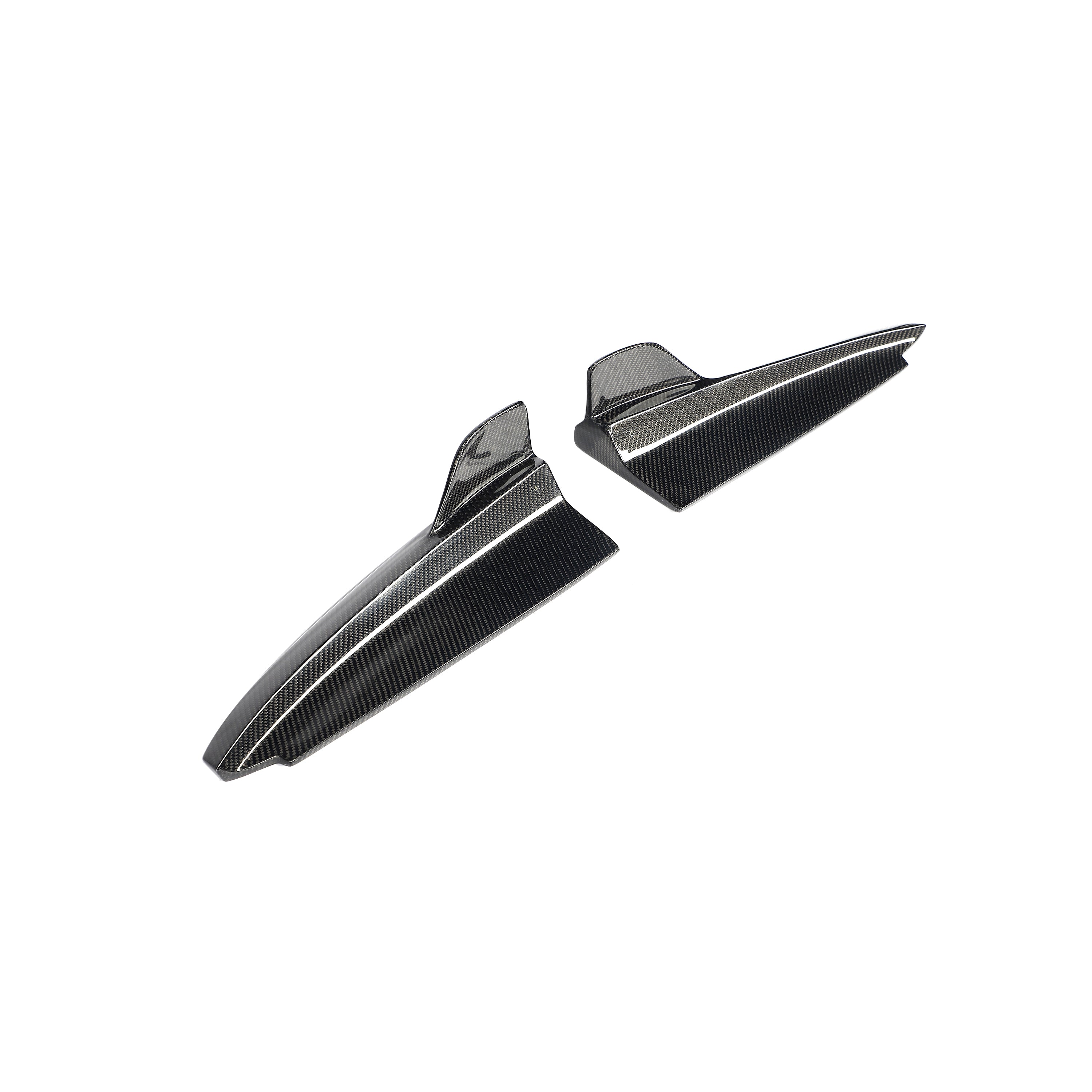 Carbon Fiber Rear Bumper Lip Splitters Aprons Flaps for Mercedes Benz C class A205/C205/C43 AMG (2014-2018)
