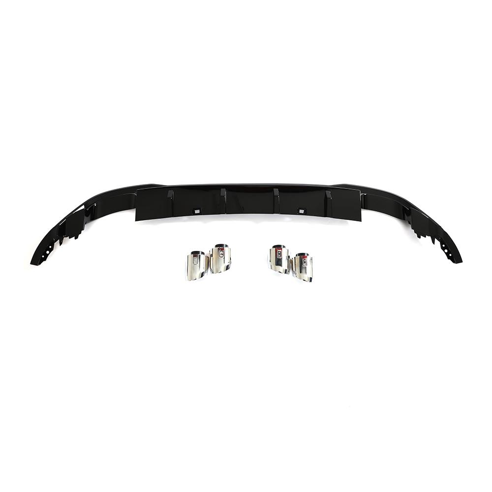 R Style Gloss Black Rear Bumper Diffuser Lip For Volkswagen Golf 7.5