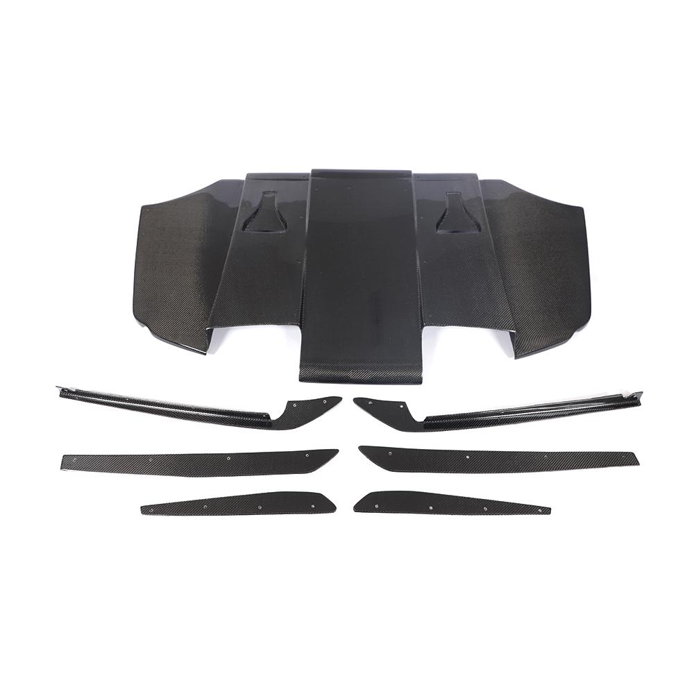 VARIS Style Carbon Fiber Rear Diffuser with Canards for BMW 3 Series M3 E90/E92/E93 (2007–2013)