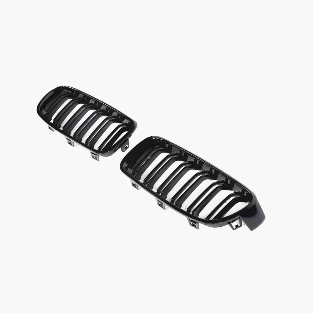 M3 Style Dual Slat Gloss Black Front Grille for BMW 3 Series F30 (2012-2019)