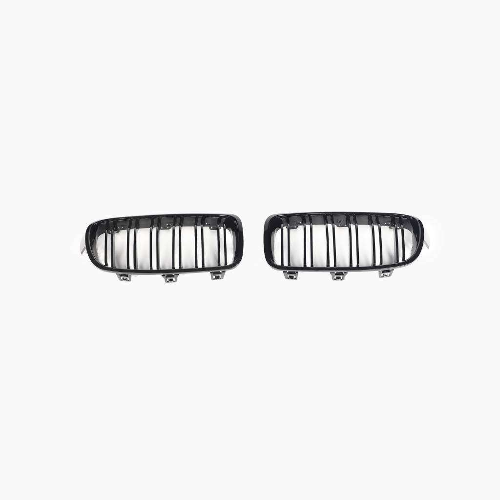 M3 Style Dual Slat Gloss Black Front Grille for BMW 3 Series F30 (2012-2019)