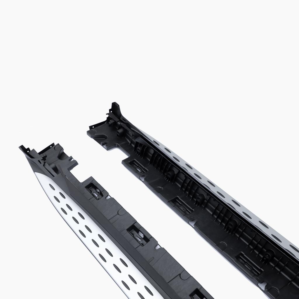 PP Silver-black Side Step Running Board For Mercedes Benz GLC Class (2015-2019)