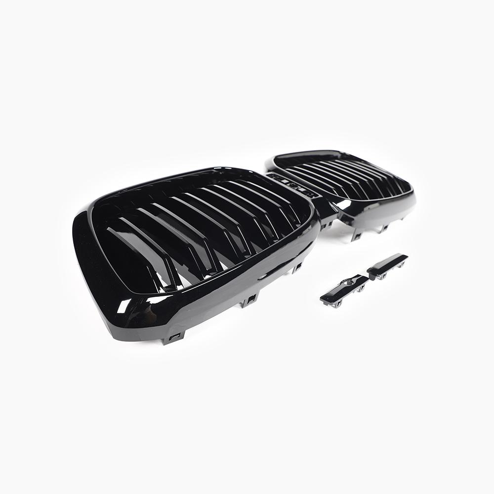 Dual Slat Gloss Black Front Grille for BMW X3 G01 LCI (2021-2024)