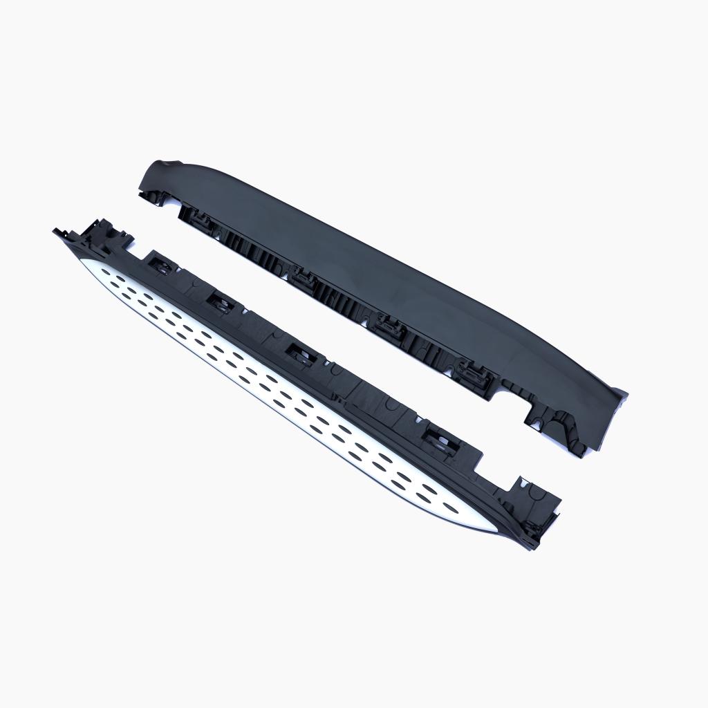 PP Silver-black Side Step Running Board For Mercedes Benz GLC Class (2015-2019)