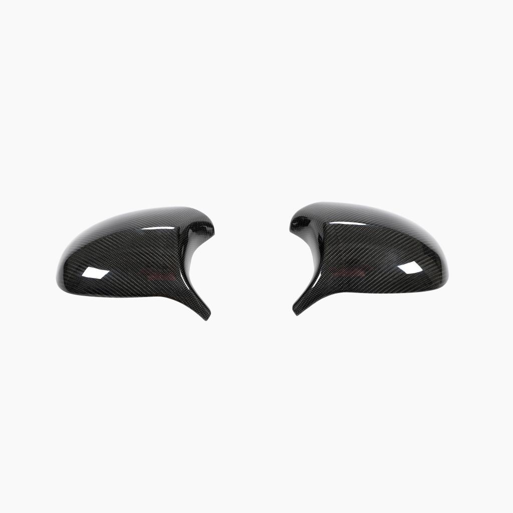 BMW 3 Series E90/E91 LCI ST Style Carbon Fiber Mirror Cover Caps - front view